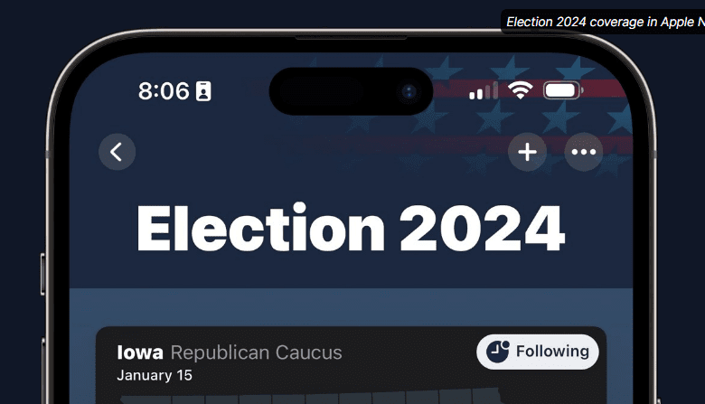 Apple News, 2024, Election Coverage, Caucus