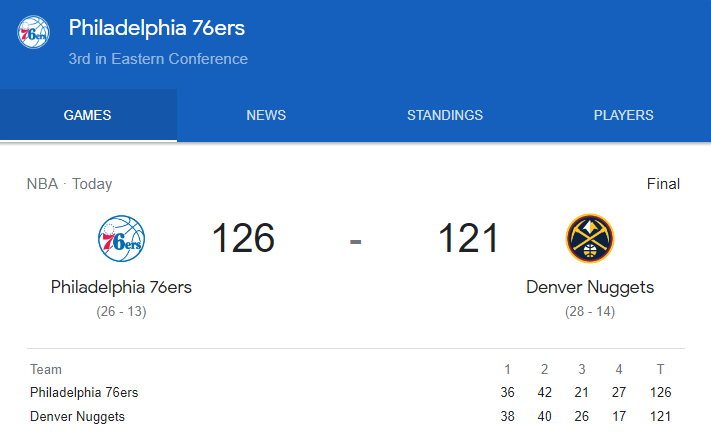 Embiid vs Jokic Showdown, Philadelphia 76ers Beat Denver Nuggets, NBA
