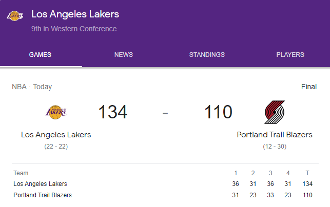 Lakers, Beat, Trail Blazers, LeBron James, Russell
