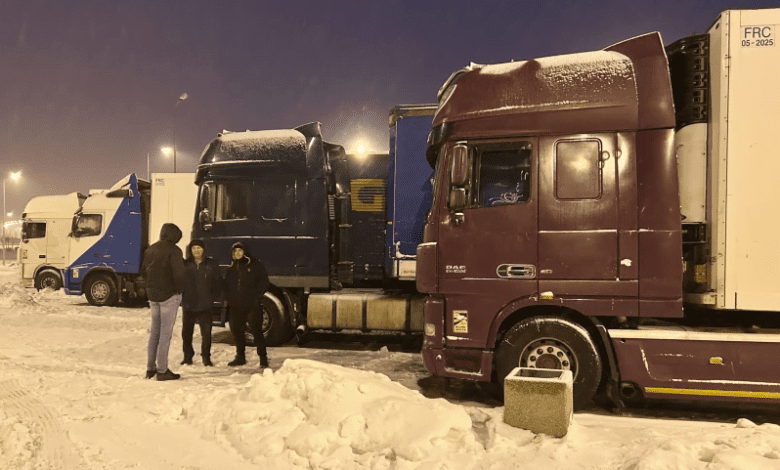 German Farmers, Polish Truck Drivers, Protest