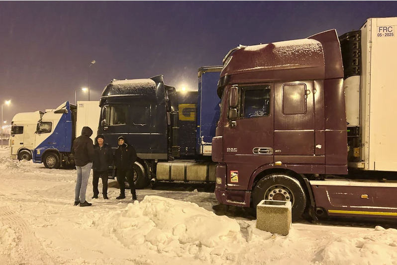 German Farmers, Polish Truck Drivers, Protest