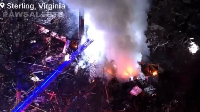 Explosion in Sterling, Virginia, USA.