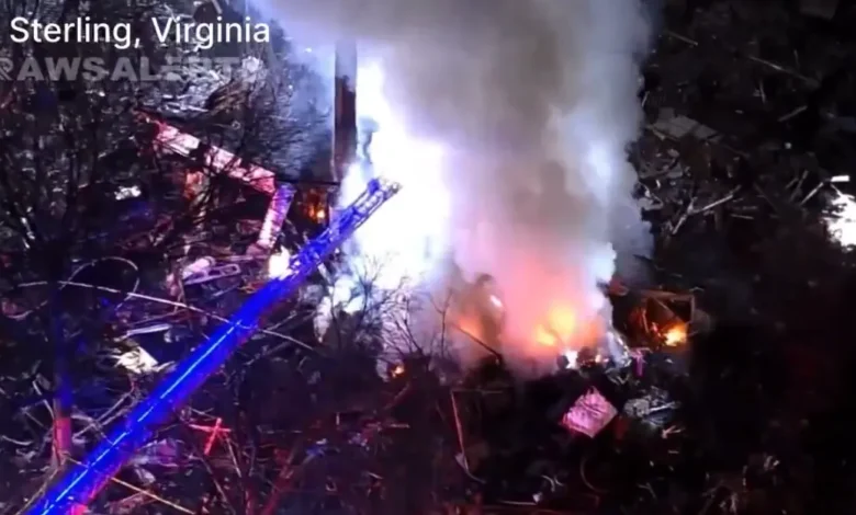 Explosion in Sterling, Virginia, USA.