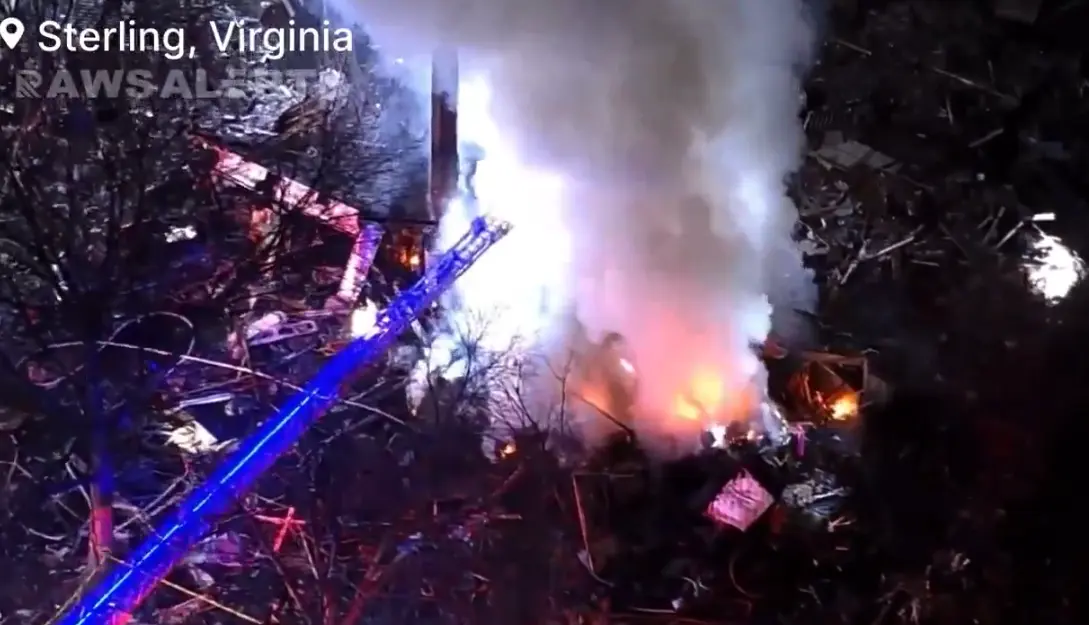 Explosion in Sterling, Virginia, USA.